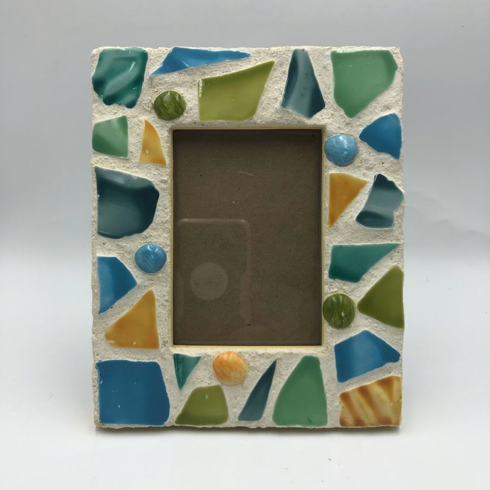 Vintage Mosaic Abstract Picture Frame Tabletop Shelf Décor - Picture 3 of 13